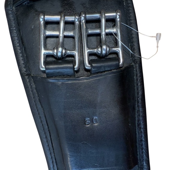 NWOT NUNN FINER Passage Dressage Black Leather Horse Riding Girth Size 30 - Picture 2 of 6